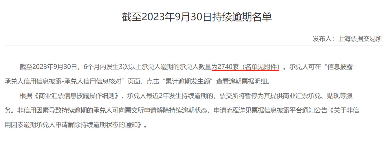 票据违约记录，上海票交所，企查查，删除